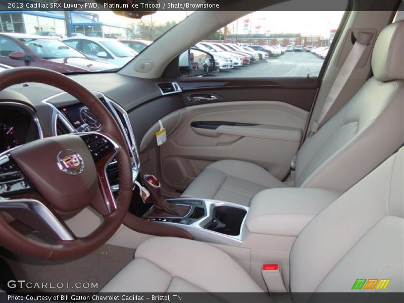 Platinum Ice Tricoat / Shale/Brownstone 2013 Cadillac SRX Luxury FWD