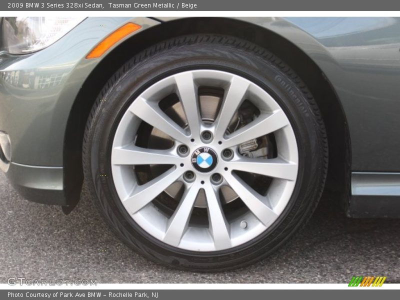 Tasman Green Metallic / Beige 2009 BMW 3 Series 328xi Sedan