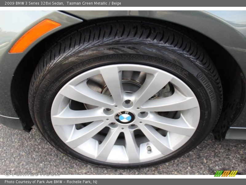 Tasman Green Metallic / Beige 2009 BMW 3 Series 328xi Sedan