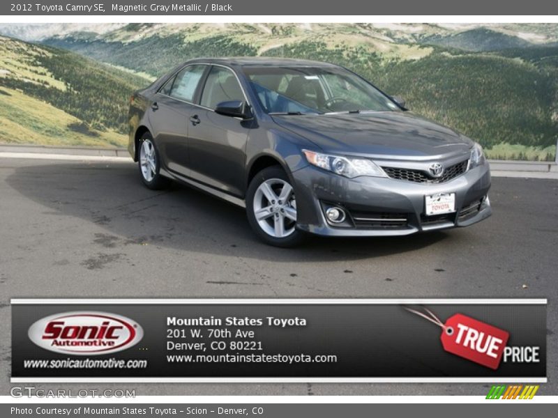 Magnetic Gray Metallic / Black 2012 Toyota Camry SE