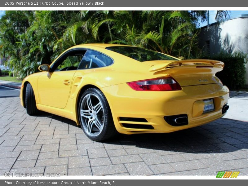 Speed Yellow / Black 2009 Porsche 911 Turbo Coupe