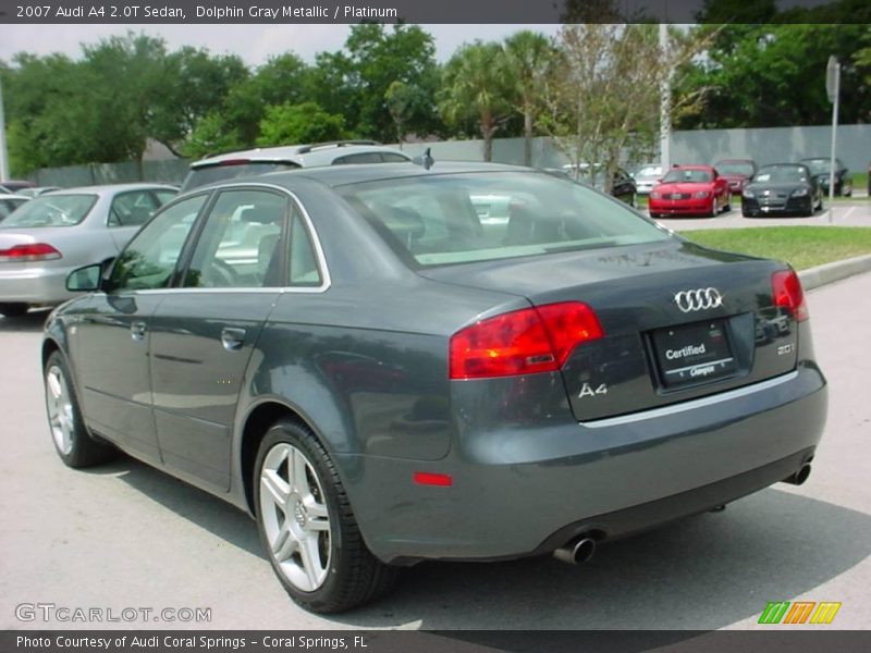 Dolphin Gray Metallic / Platinum 2007 Audi A4 2.0T Sedan