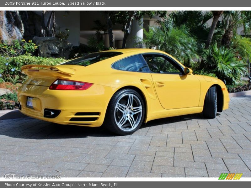 Speed Yellow / Black 2009 Porsche 911 Turbo Coupe