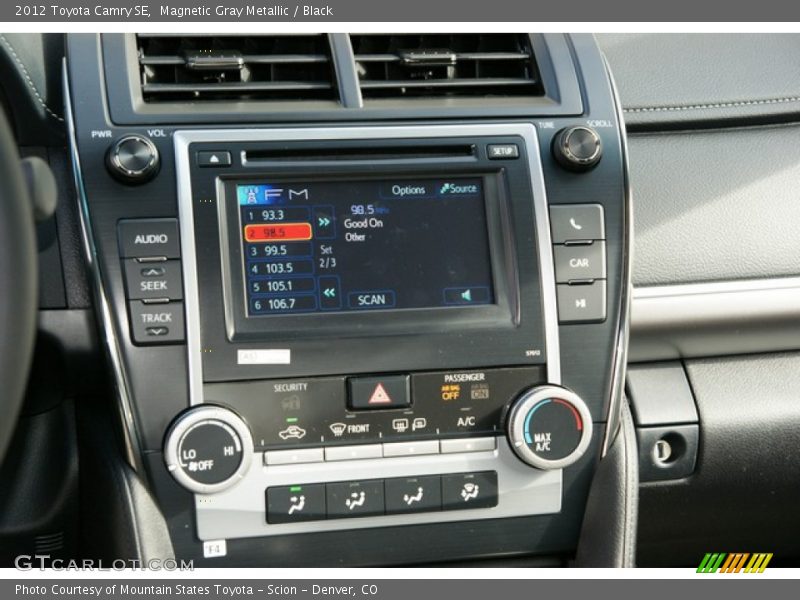 Magnetic Gray Metallic / Black 2012 Toyota Camry SE