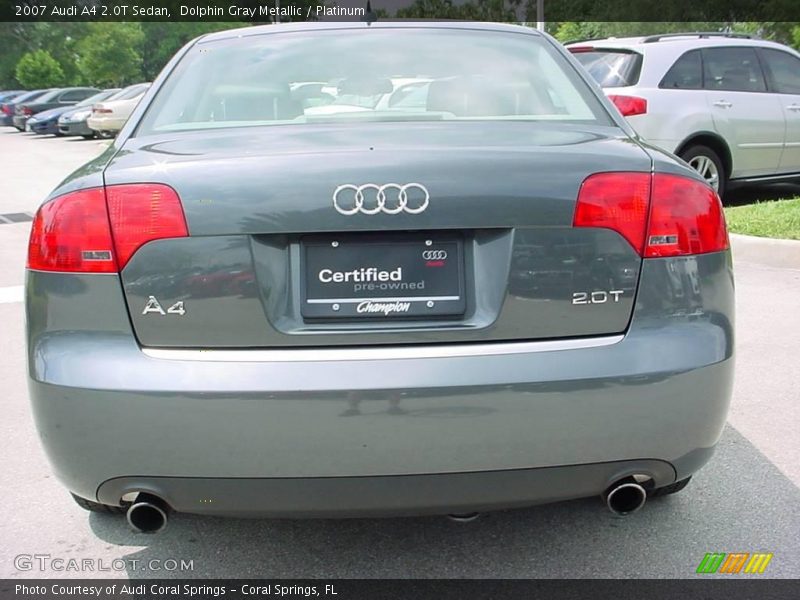 Dolphin Gray Metallic / Platinum 2007 Audi A4 2.0T Sedan