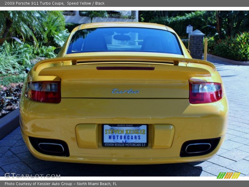 Speed Yellow / Black 2009 Porsche 911 Turbo Coupe