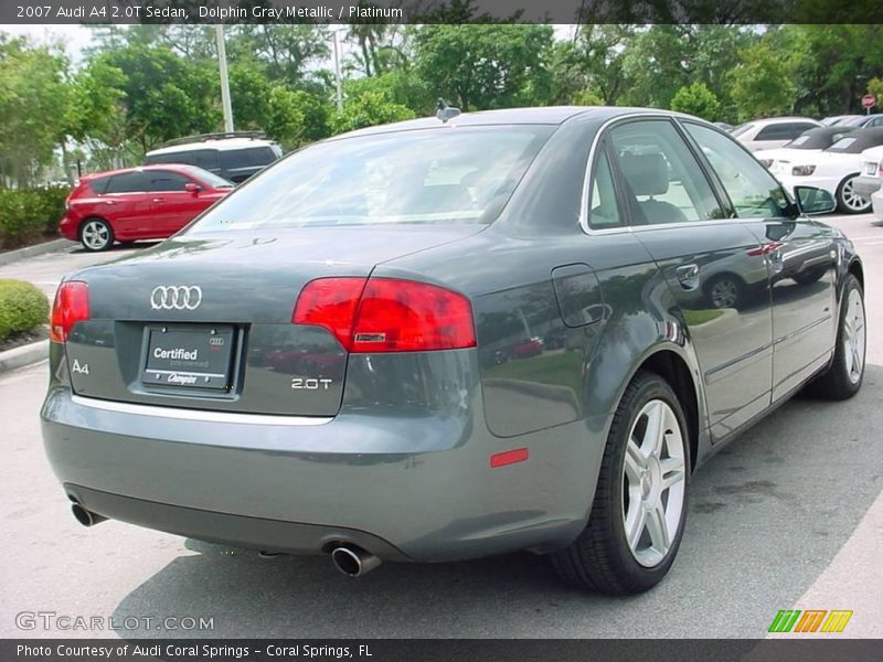 Dolphin Gray Metallic / Platinum 2007 Audi A4 2.0T Sedan