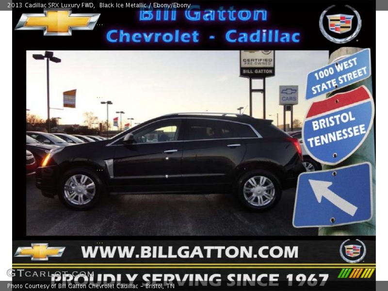 Black Ice Metallic / Ebony/Ebony 2013 Cadillac SRX Luxury FWD