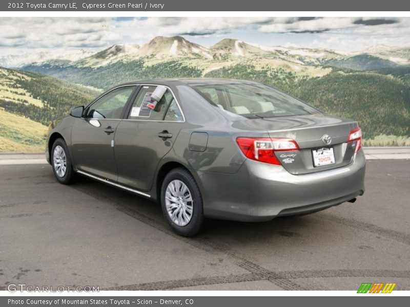 Cypress Green Pearl / Ivory 2012 Toyota Camry LE
