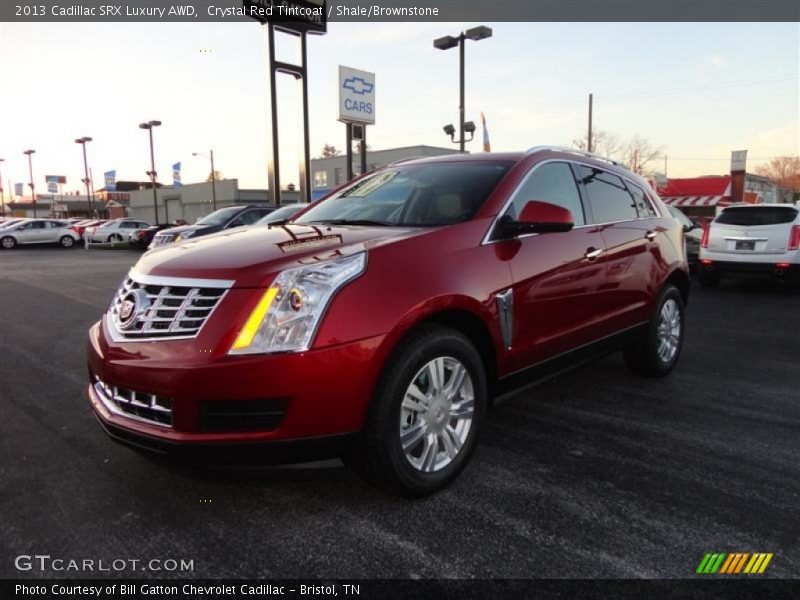 Crystal Red Tintcoat / Shale/Brownstone 2013 Cadillac SRX Luxury AWD
