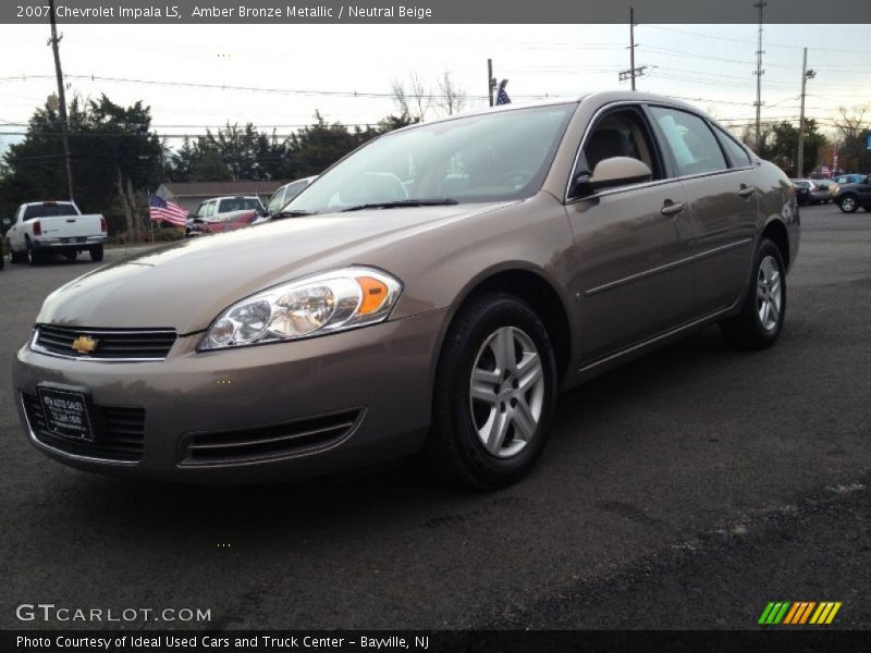 Amber Bronze Metallic / Neutral Beige 2007 Chevrolet Impala LS
