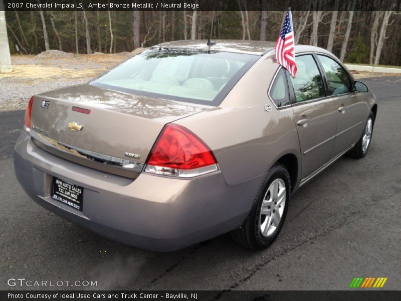 Amber Bronze Metallic / Neutral Beige 2007 Chevrolet Impala LS