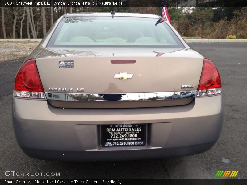 Amber Bronze Metallic / Neutral Beige 2007 Chevrolet Impala LS