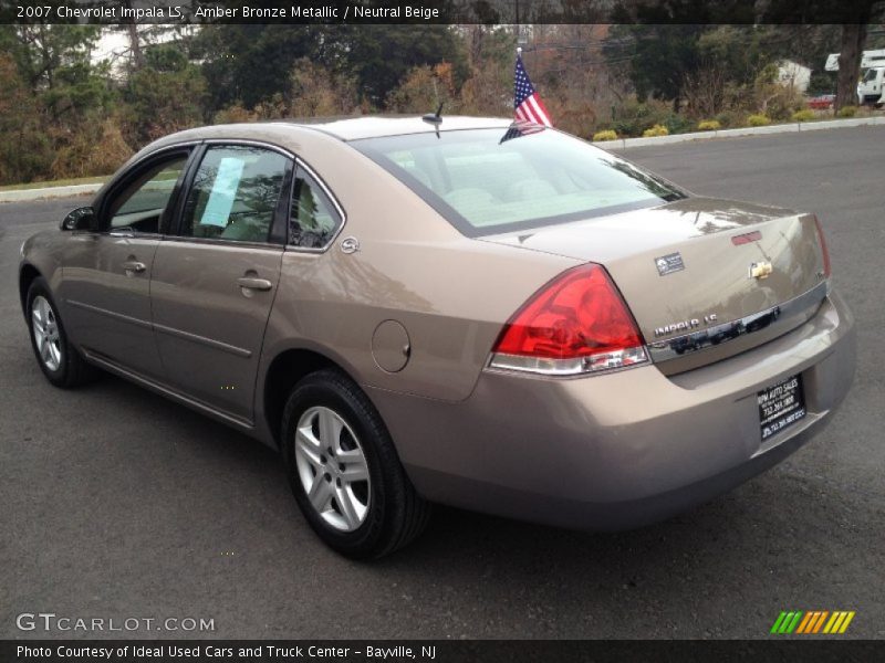 Amber Bronze Metallic / Neutral Beige 2007 Chevrolet Impala LS