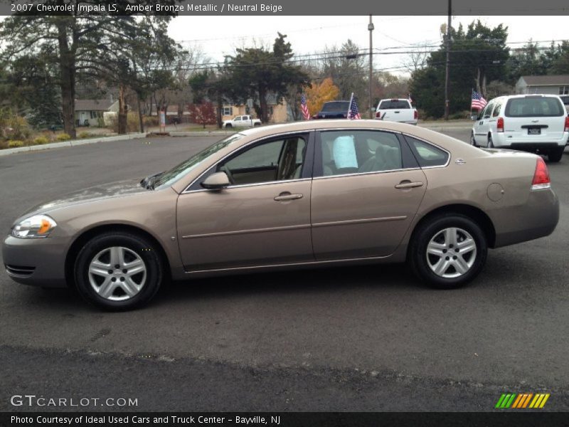Amber Bronze Metallic / Neutral Beige 2007 Chevrolet Impala LS