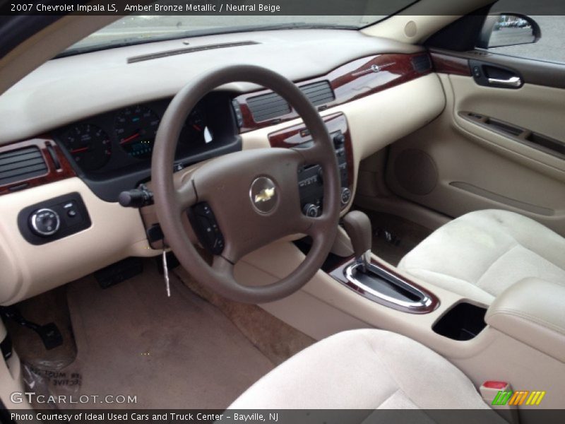 Amber Bronze Metallic / Neutral Beige 2007 Chevrolet Impala LS