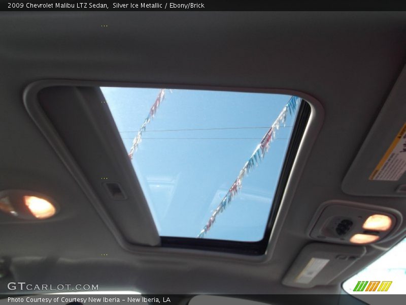 Silver Ice Metallic / Ebony/Brick 2009 Chevrolet Malibu LTZ Sedan