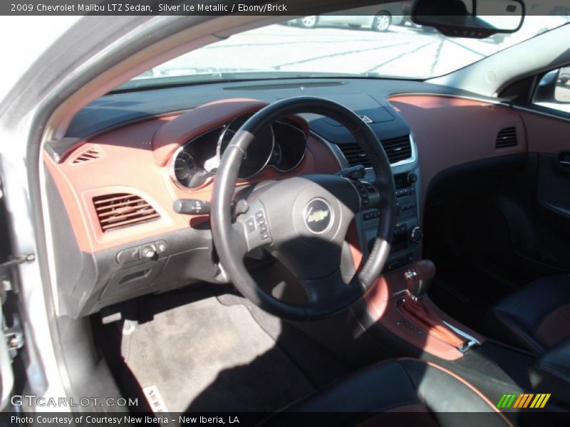 Silver Ice Metallic / Ebony/Brick 2009 Chevrolet Malibu LTZ Sedan