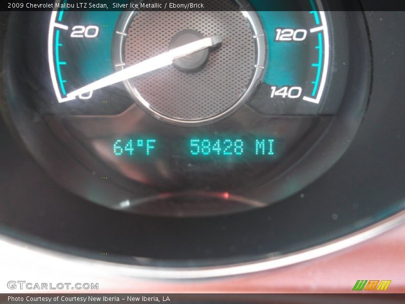 Silver Ice Metallic / Ebony/Brick 2009 Chevrolet Malibu LTZ Sedan