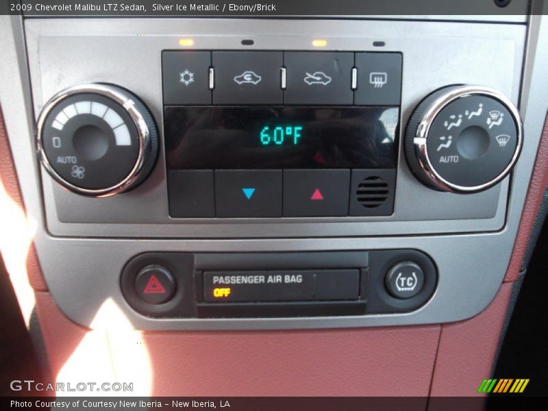 Silver Ice Metallic / Ebony/Brick 2009 Chevrolet Malibu LTZ Sedan