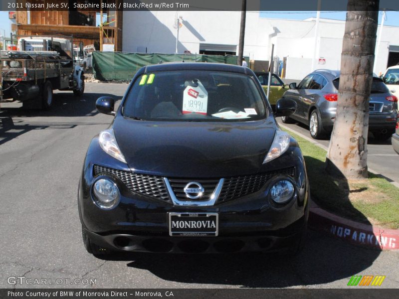 Sapphire Black / Black/Red w/Red Trim 2011 Nissan Juke SV