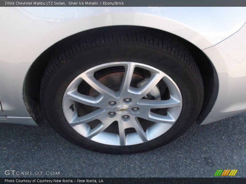 Silver Ice Metallic / Ebony/Brick 2009 Chevrolet Malibu LTZ Sedan