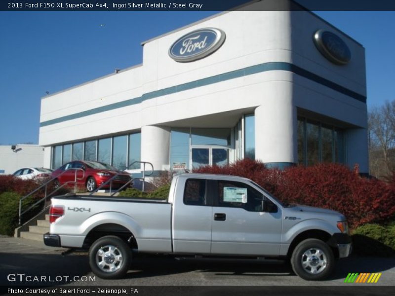 Ingot Silver Metallic / Steel Gray 2013 Ford F150 XL SuperCab 4x4