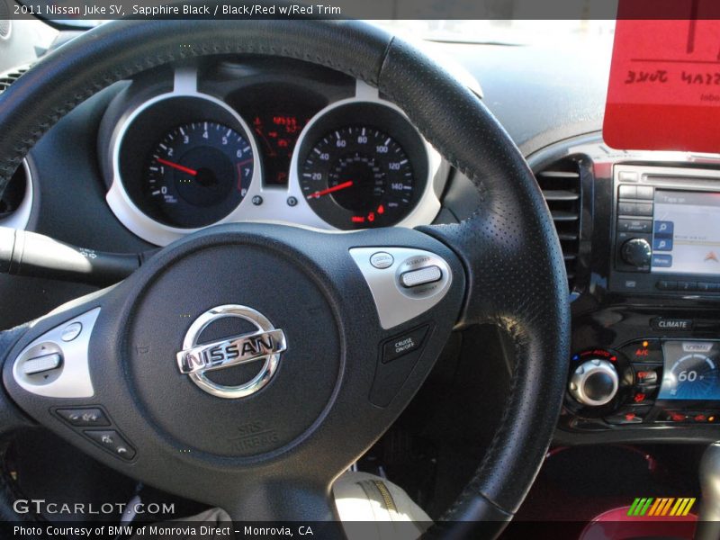 Sapphire Black / Black/Red w/Red Trim 2011 Nissan Juke SV