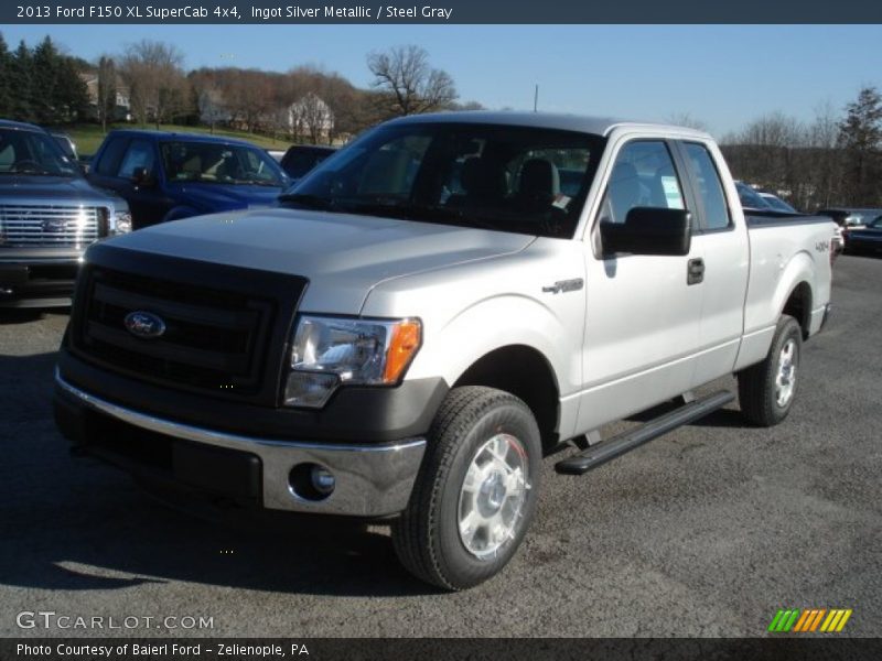 Ingot Silver Metallic / Steel Gray 2013 Ford F150 XL SuperCab 4x4