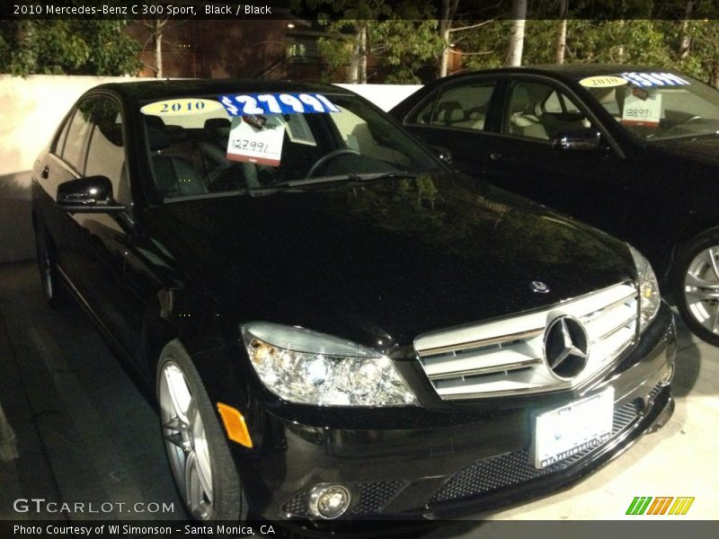 Black / Black 2010 Mercedes-Benz C 300 Sport