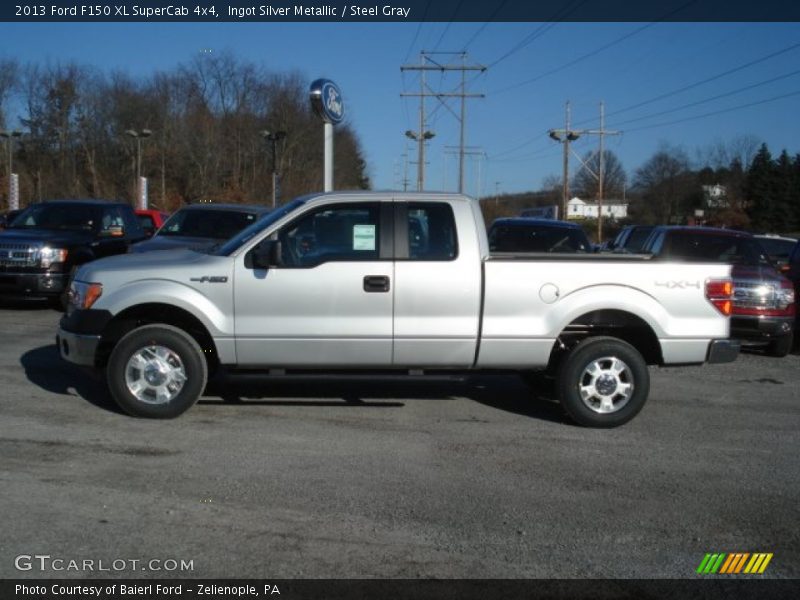 Ingot Silver Metallic / Steel Gray 2013 Ford F150 XL SuperCab 4x4