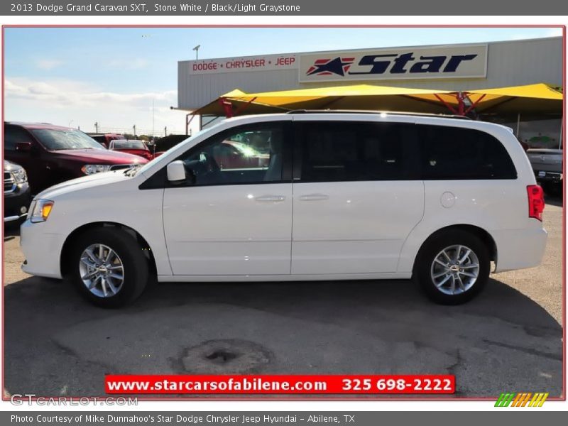 Stone White / Black/Light Graystone 2013 Dodge Grand Caravan SXT