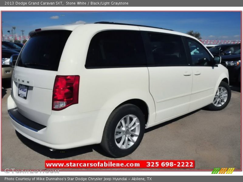 Stone White / Black/Light Graystone 2013 Dodge Grand Caravan SXT