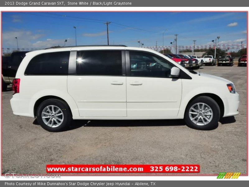 Stone White / Black/Light Graystone 2013 Dodge Grand Caravan SXT