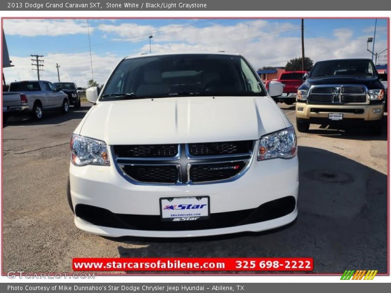 Stone White / Black/Light Graystone 2013 Dodge Grand Caravan SXT