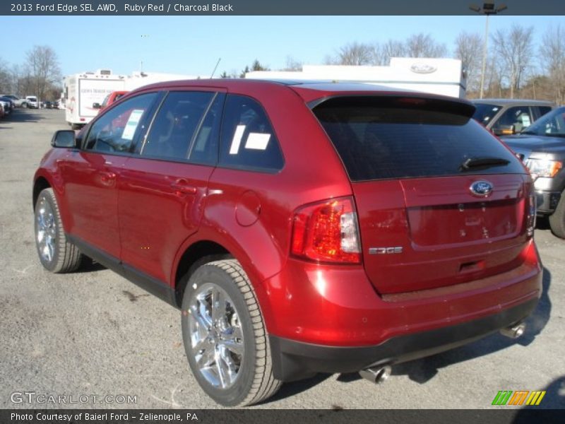 Ruby Red / Charcoal Black 2013 Ford Edge SEL AWD