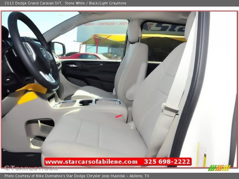 Stone White / Black/Light Graystone 2013 Dodge Grand Caravan SXT