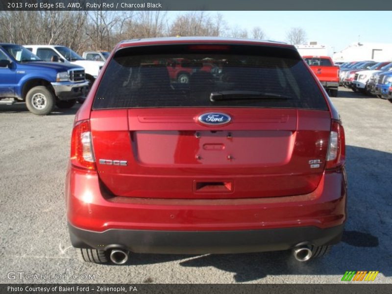Ruby Red / Charcoal Black 2013 Ford Edge SEL AWD