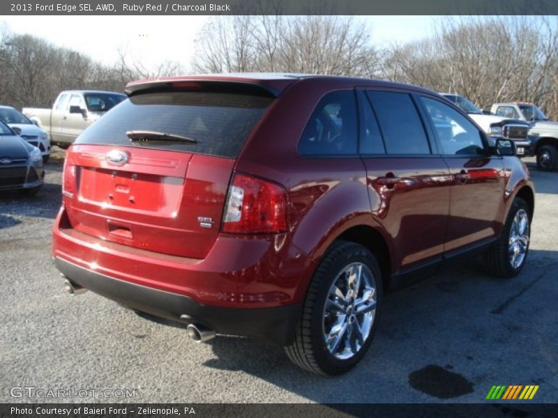 Ruby Red / Charcoal Black 2013 Ford Edge SEL AWD