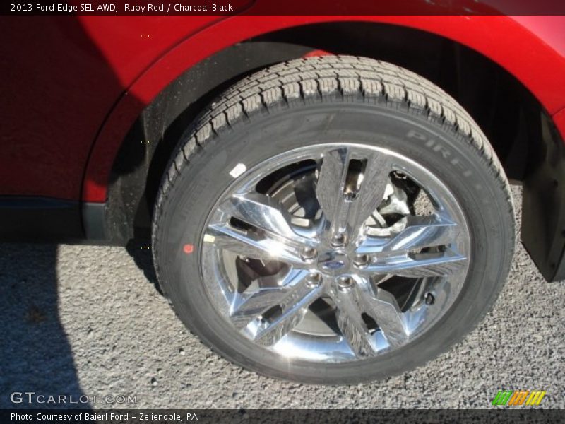Ruby Red / Charcoal Black 2013 Ford Edge SEL AWD