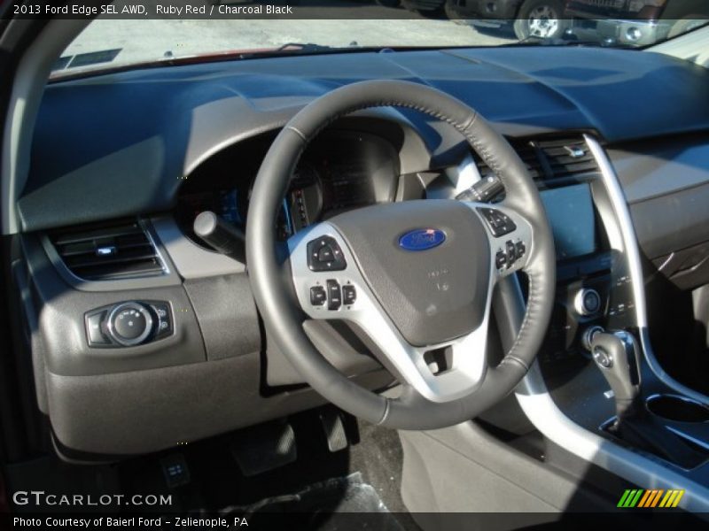 Ruby Red / Charcoal Black 2013 Ford Edge SEL AWD