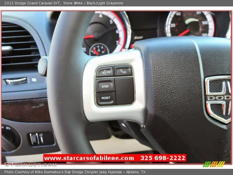 Stone White / Black/Light Graystone 2013 Dodge Grand Caravan SXT