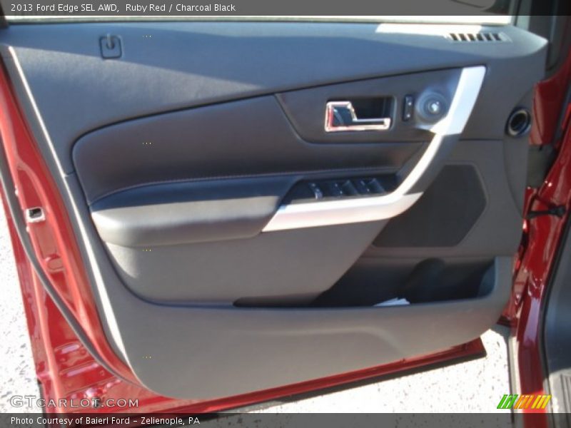 Ruby Red / Charcoal Black 2013 Ford Edge SEL AWD