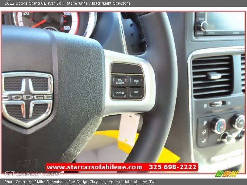 Stone White / Black/Light Graystone 2013 Dodge Grand Caravan SXT