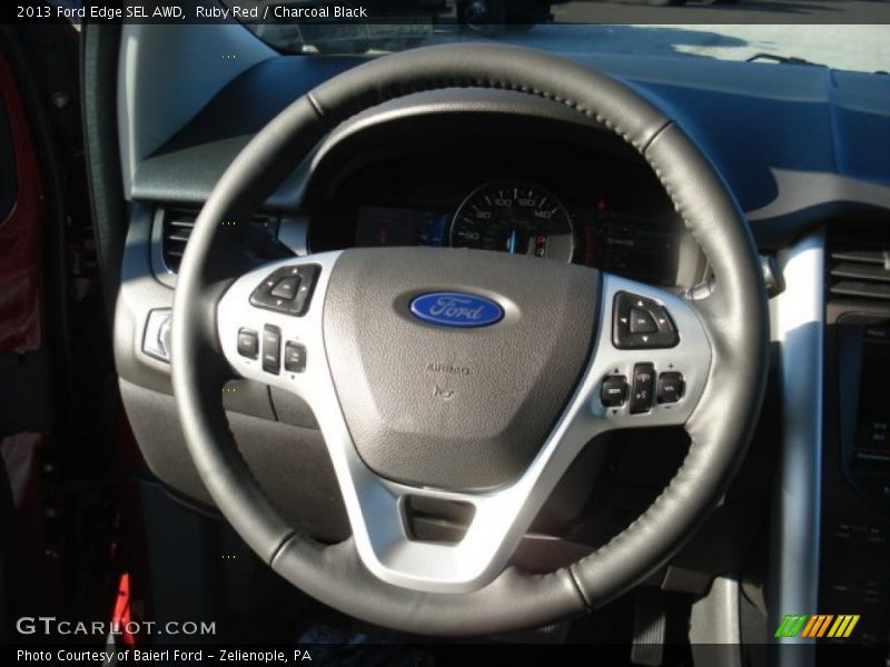 Ruby Red / Charcoal Black 2013 Ford Edge SEL AWD