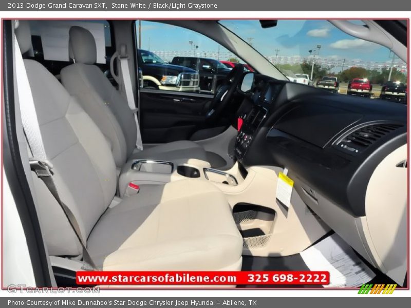 Stone White / Black/Light Graystone 2013 Dodge Grand Caravan SXT