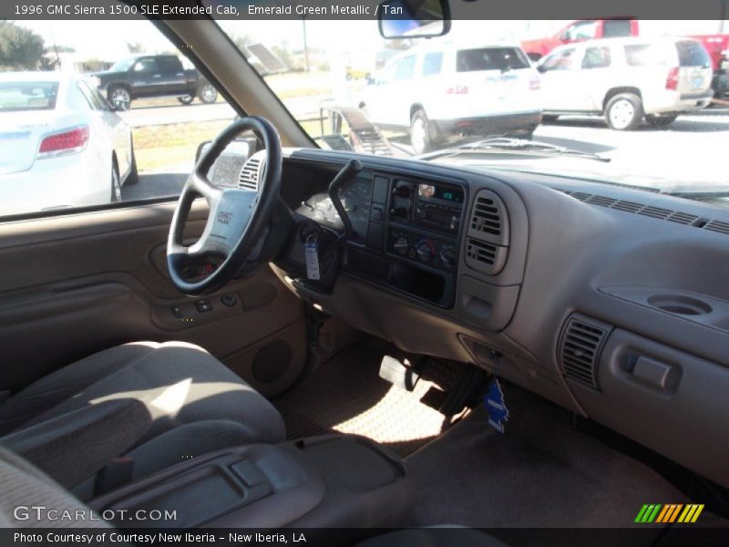 Emerald Green Metallic / Tan 1996 GMC Sierra 1500 SLE Extended Cab
