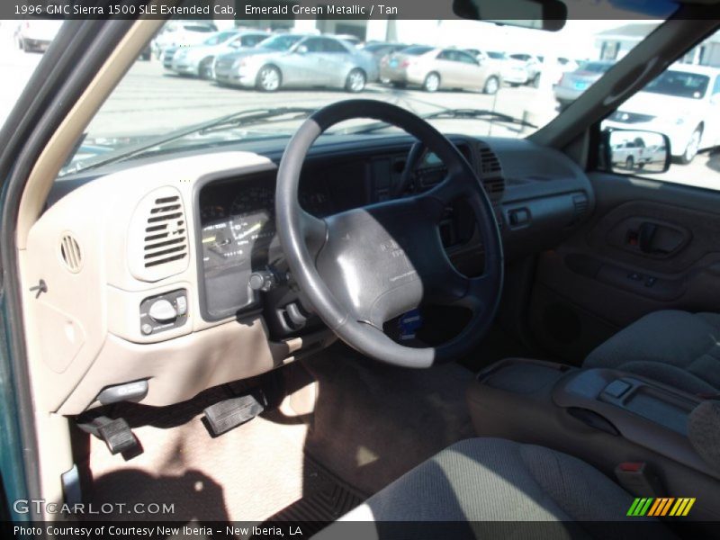 Emerald Green Metallic / Tan 1996 GMC Sierra 1500 SLE Extended Cab