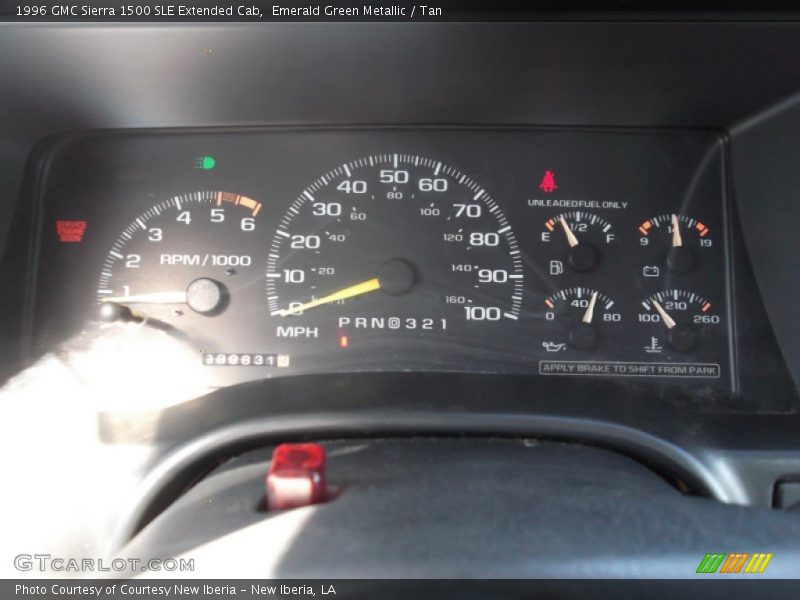 Emerald Green Metallic / Tan 1996 GMC Sierra 1500 SLE Extended Cab