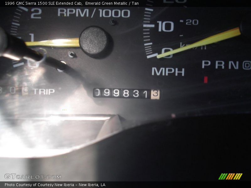 Emerald Green Metallic / Tan 1996 GMC Sierra 1500 SLE Extended Cab